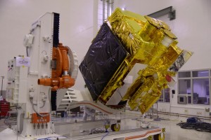 tilted-view-of-astrosat-with-folded-solar-arrays-wrapped-protective-covering