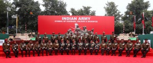  Group photo of Unit Citations received by the Commanding Officers and Subedar Majors with COAS on 15 Jan 16