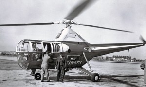 Igor Sikorsky arrives at NAS North Island, California in a S-51 Company Demonstrator