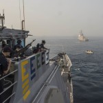 USS Antietam anchors near USS McCampbell at IFR ; Pictures Courtesy US Navy