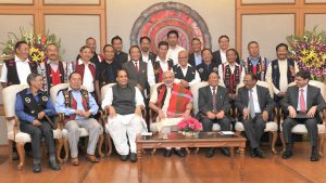 PM Narendra Modi in a group photo at the signing ceremony of historic peace accord between Government of India & NSCN, in New Delhi on August 03, 2015. 