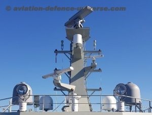 SCANTER 6002 radar antenna with IFF on MATV mast