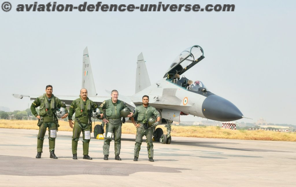 Airforce Chiefs of India & France fly as part of Ex Garuda VII