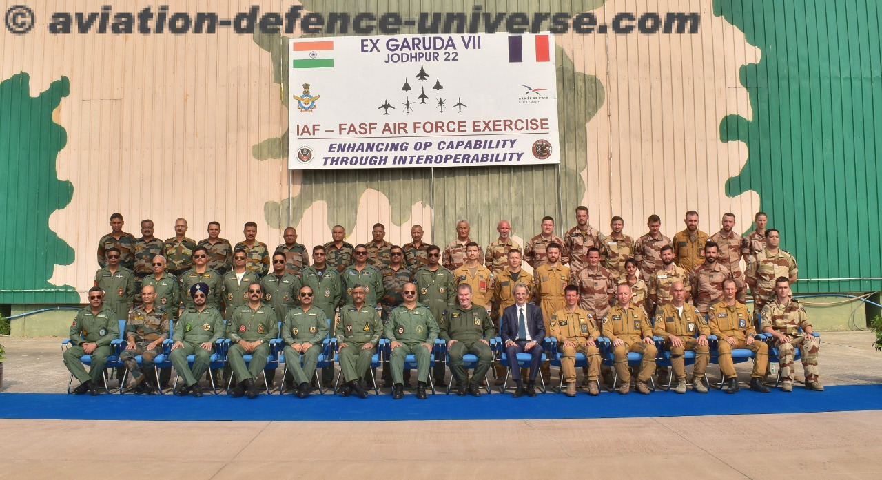 Airforce Chiefs of India & France fly as part of Ex Garuda VII