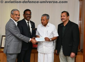 Shri Damodar Bhattad, Director (Finance), and Shri Vikraman N, Director (HR), BEL with ble Chief Minister of Kerala, Shri Pinarayi Vijayan