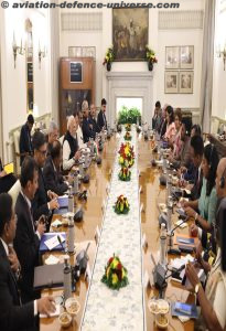 PM attends delegation level talks with the President of the Democratic Socialist Republic of Sri Lanka,  Anura Kumara Dissanayake between India and Sri Lanka at Hyderabad House, in New Delhi on December 16, 2024.