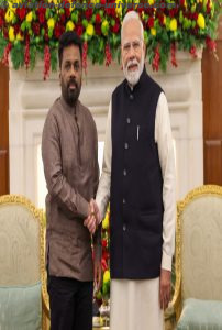 PM meets the President of the Democratic Socialist Republic of Sri Lanka,  Anura Kumara Dissanayake at Hyderabad House, in New Delhi on December 16, 2024.