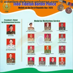 16 ITBP officials awarded medals for exemplary service on the 76th Republic Day, 2025